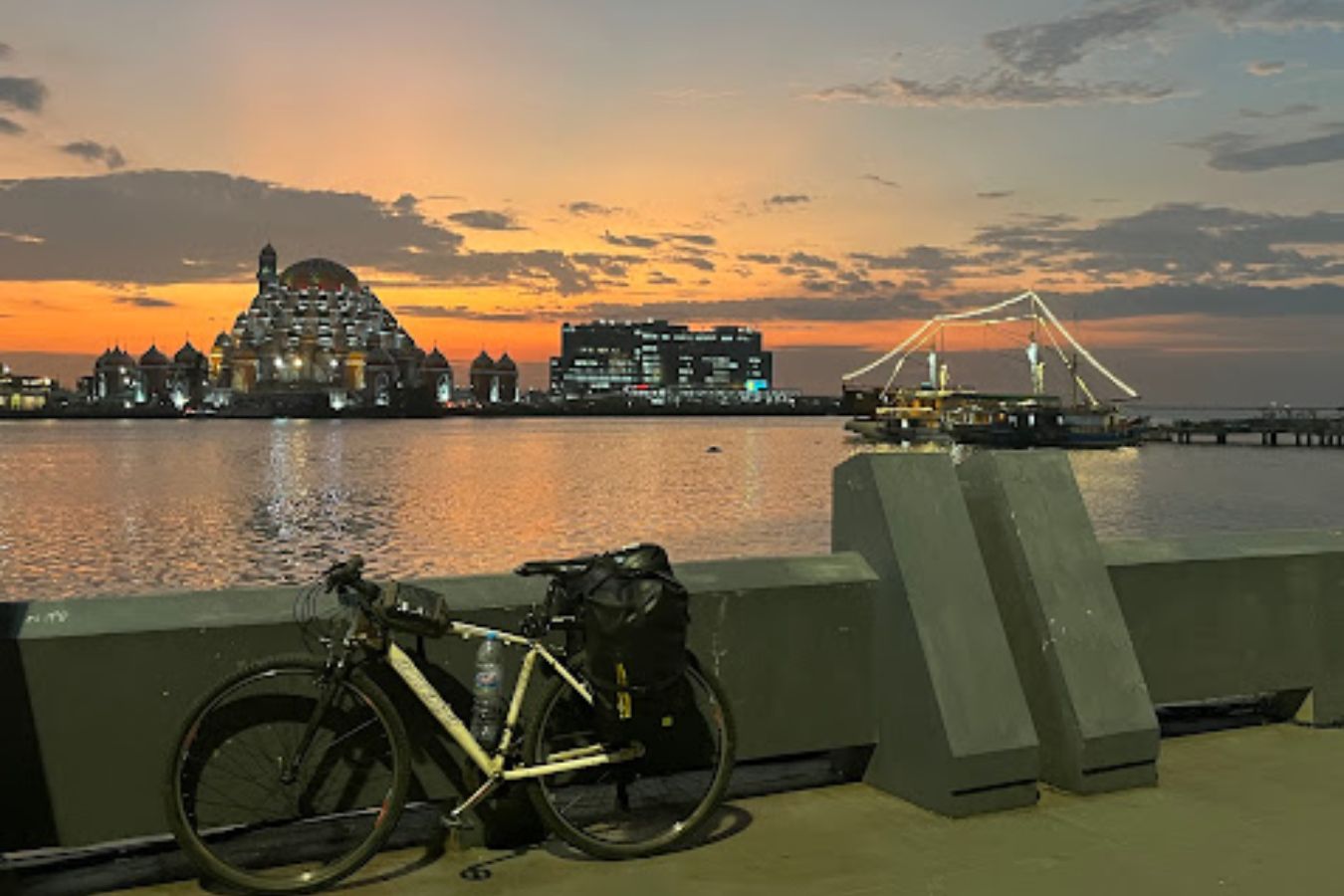 Sunset in Makassar before departure