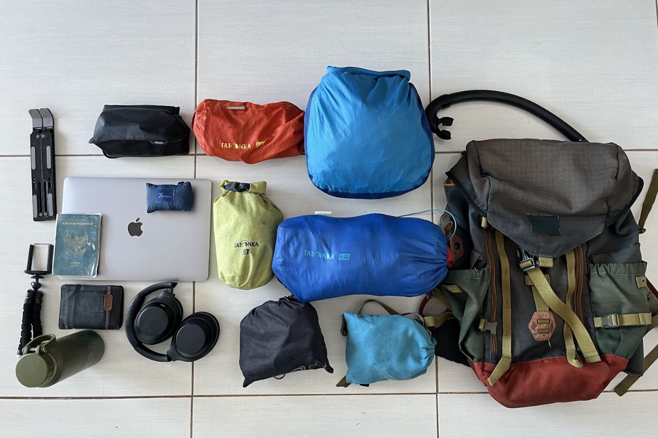 What I packed for the trip