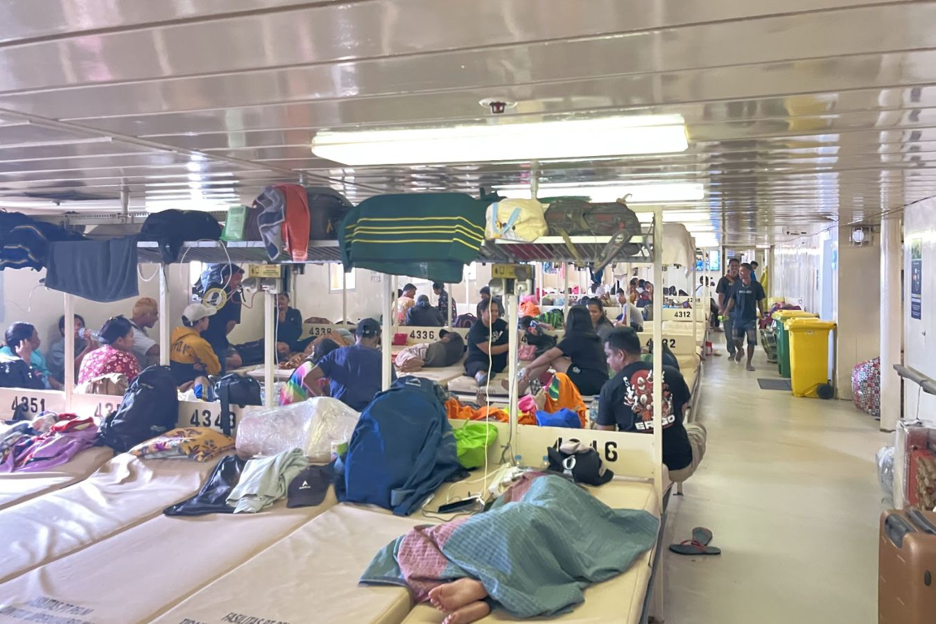 Economy-class atmosphere on board