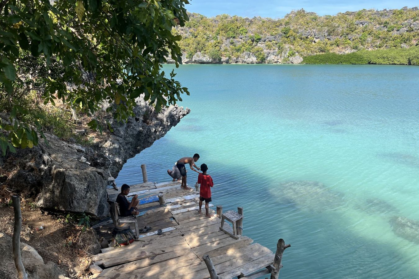 The calm water of Nirvana Pond, Rote Island